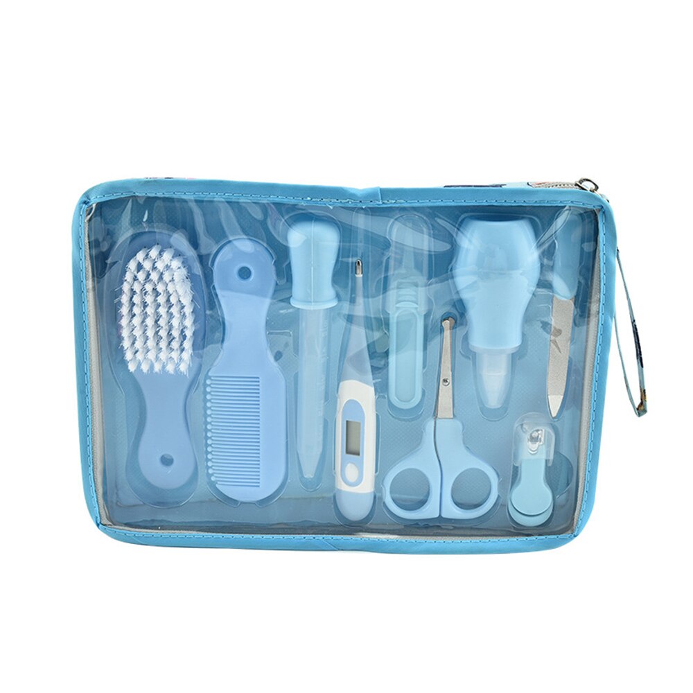 Ensemble thermomètre multifonction pour -né, Kit de brosse à toilettage, avec thermomètre et tondeuse, articles de toilette pour bébé, 9 pièces/ensemble: PJ3578K