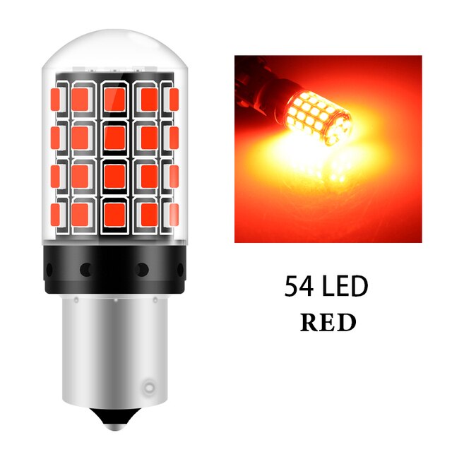 1PC P21w led py21w p21/5w LED BAU15 BA15S W21W T20 7440 7443 W21/5W 2835 54smd Light bulbs on cars Car Turn Signal Light: WHITE / 7443 W21/5W T20