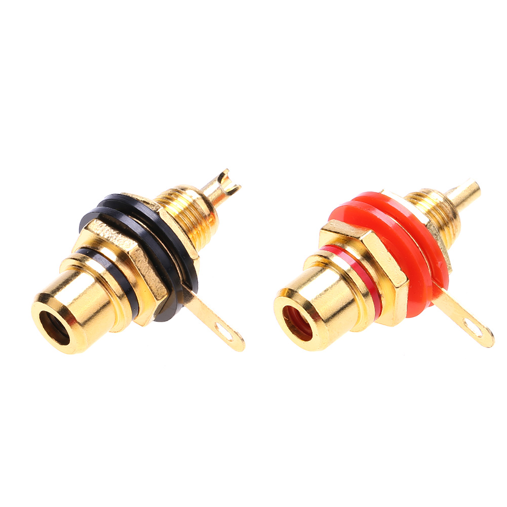 1-5 Paare rca Buchsen stecker Chassis Tafel montieren Adapter Audio- Stecker Mini Zink legierung Vergoldung Audio- Terminal Stecker