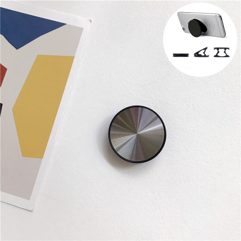 Support d'anneau de téléphone extensible prise solide support d'anneau de poignée de téléphone portable pour iPhone 11 pro max pour Xiaomi/Huawei supports de poignée: Gris