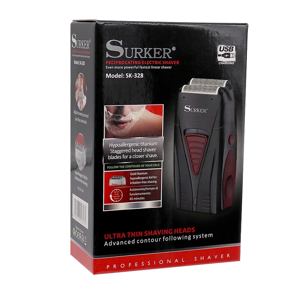 Afeitadora eléctrica para Barbería para hombre, máquina de afeitar con USB, herramienta de acabado