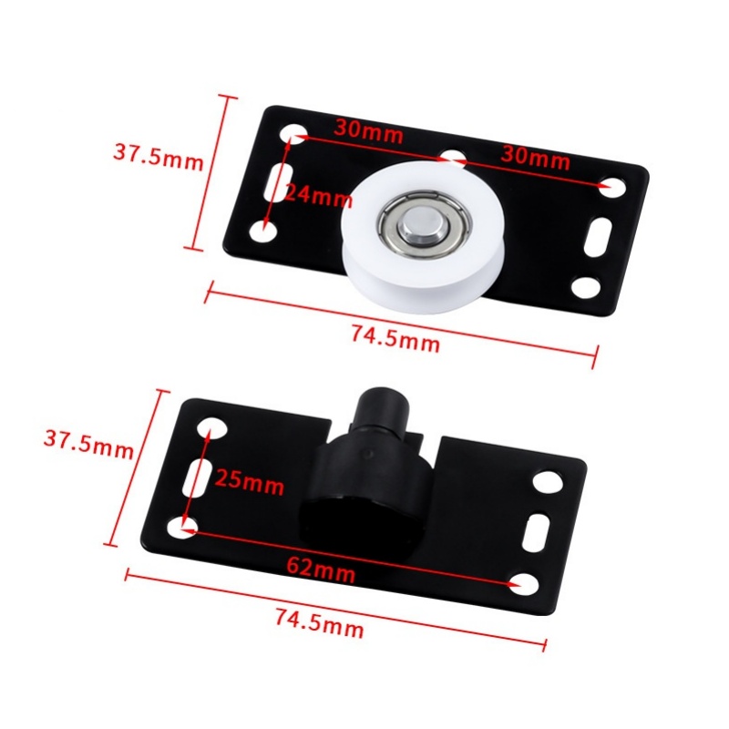 2 Sets Schuifkast Deur Roller, Garderobe Katrol, Kast Wielen, Schuifdeur Wiel, Dikker Meubellopers, Roller Hardware