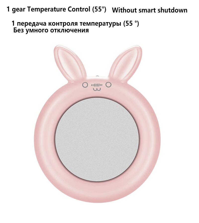 YAJIAO inteligente para automóbil calentador de café taza calentador 3 velocidad de temperatura de Control para leche de café agua de Navidad 220V/20W: C-Pink / EU Plug 220V