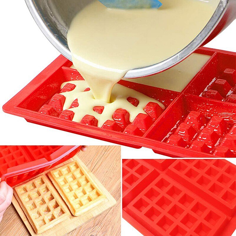 Stampi per Waffle in Silicone stampi per dolci antiaderenti stampi per Muffin per biscotti da forno a microonde utensili da cucina Bakeware da cucina