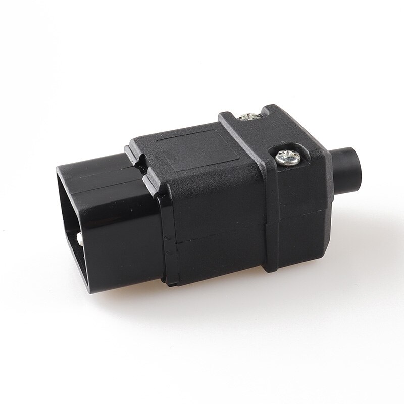 LZ-20-T1/T2 16A 250V Black IEC C19 C20 Male Plug Rewireable DIY Power 3-pin Socket