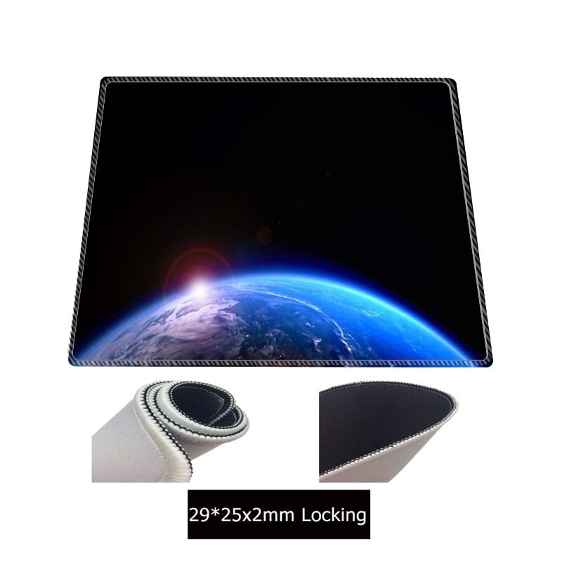 Mairuige Earth Space RGB Gaming Thicken Mousepad 30x80/40x90CM Large LED Lighting Mouse Pad Desk Pad Keyboard Mat XXL for CSGO: NO LED 250X290X2MM