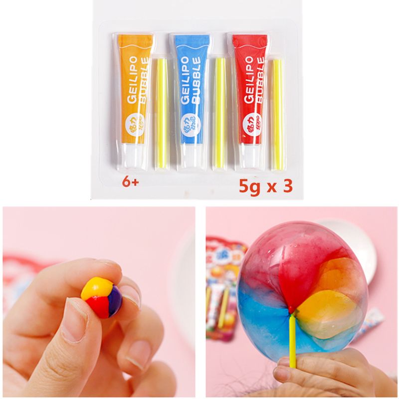 Magic Bubble Lijm Speelgoed Blazen Kleurrijke Bubble Bal Plastic Ballon Zal Niet Burst Veilig Voor Kinderen Jongens Meisjes