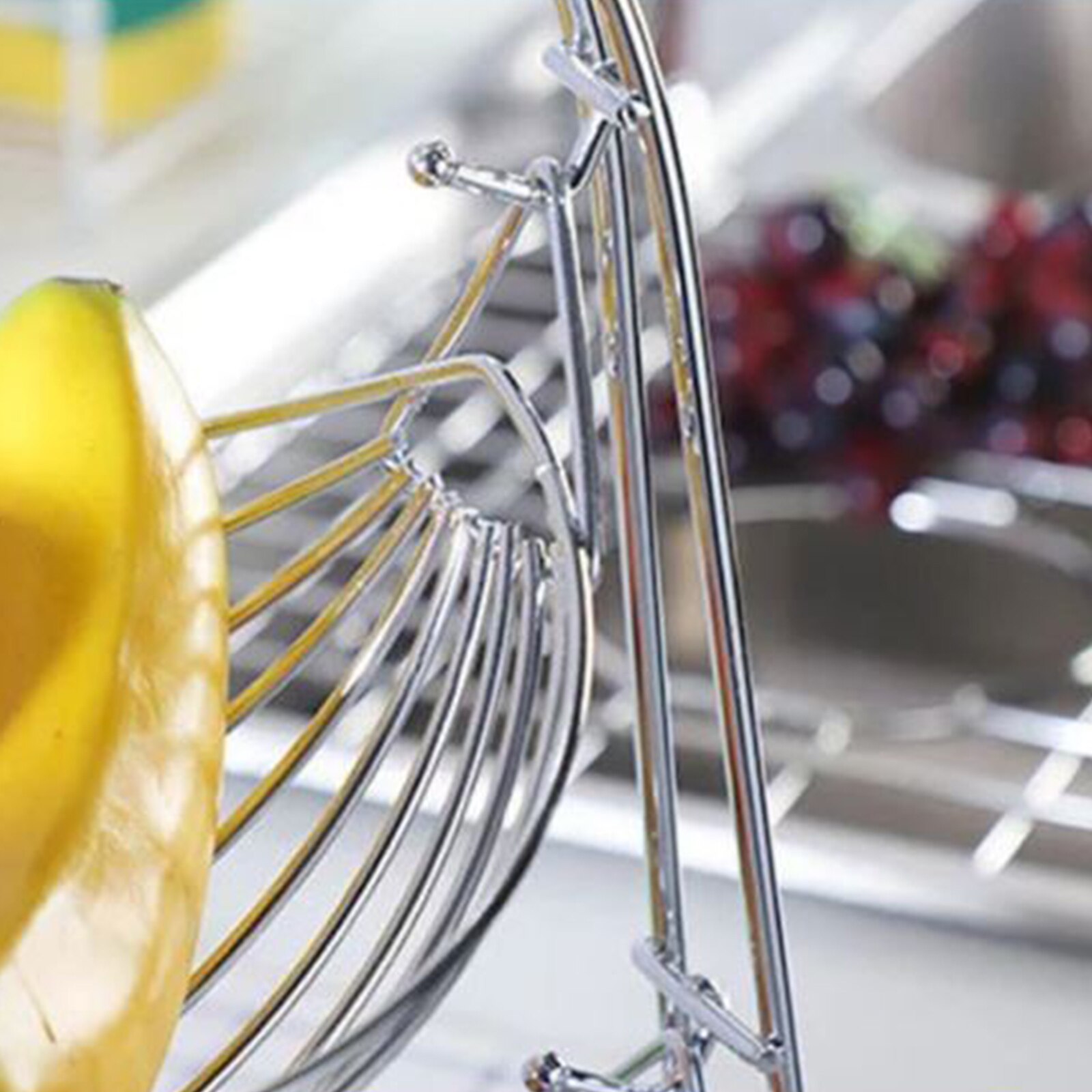 Europese Stijl Ijzer Fruitmand, Woonkamer Dubbele Laag Fruit Afvoer Opbergrek, Keuken Accessoire