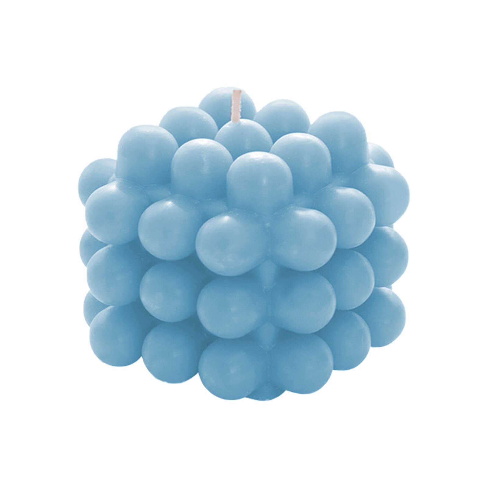 Cubo de burbujas para aromaterapia, vela de cera de soja sin humo, perfumada, redonda y , 250g: Blue