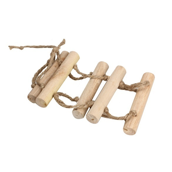 1pcs Wooden Small Parrot Rat Toy Bridge Wooden Ladder Hamster Bird Cage Accessories Feeding Birds Nest Hoose: Default Title