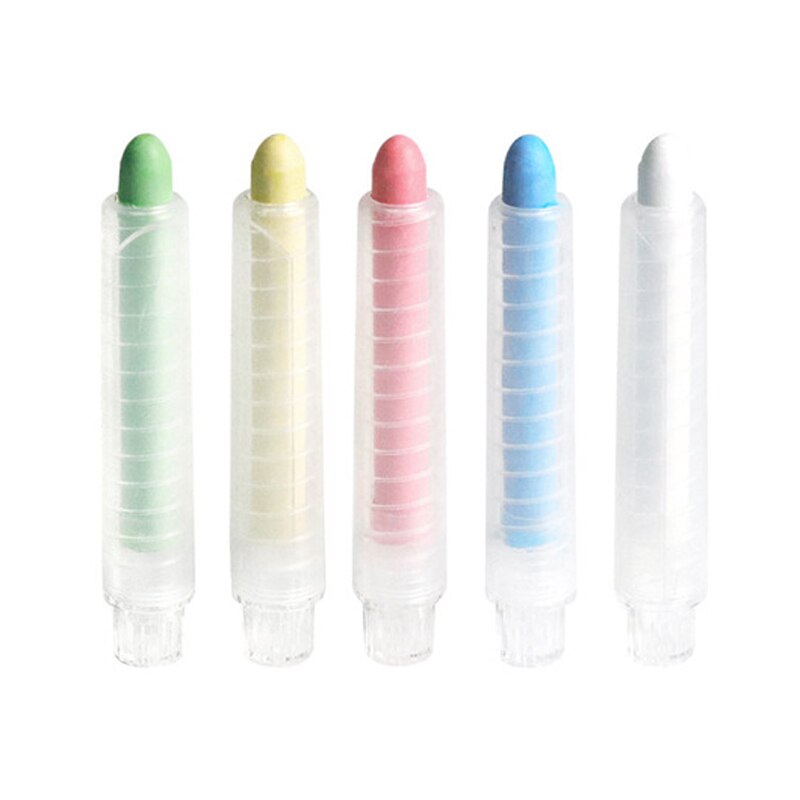Nuevos 5 uds. Barras de tiza de colores sin polvo para escribir y dibujar, longitud de solubilidad en agua 80mm