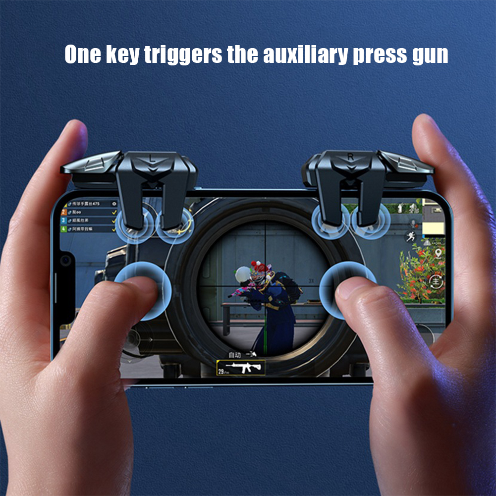 Mobiltelefon gamepad mobil joystick avtrekker sikteskyting  l1 r1 -tastknapp til iphone android til pubg spillkontroller