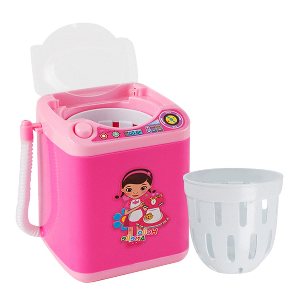 Mini Electric Washing Machine Toy Makeup Brushes Cleaning Dehydration Spin Dryer Have washing and drying function mini size Toy