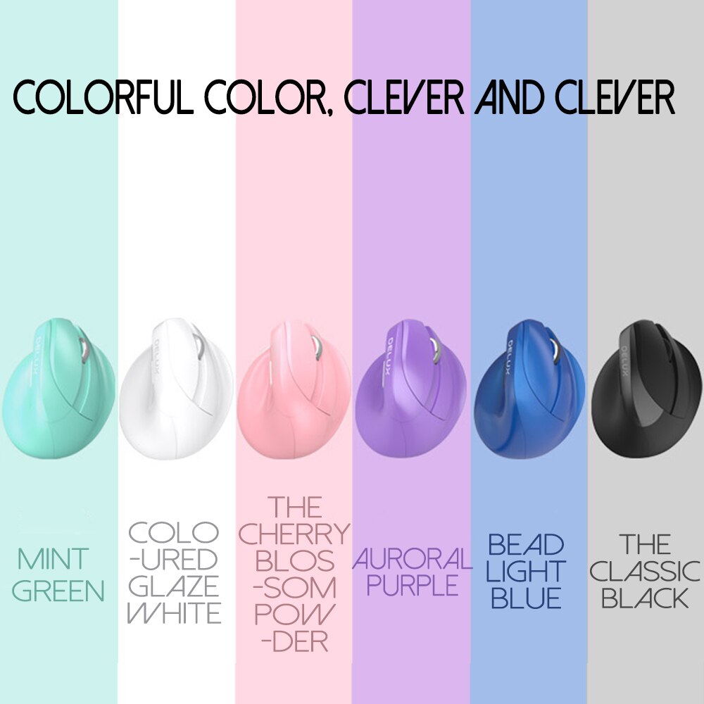 ​Bluetooth Mouse USB Wireless Gaming Mouse Pink Office Ergonomic Vertical Mice LED Optical Computer Mause 2400DPI For PC Gamer