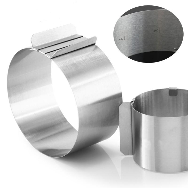 Cake Tools Stainless Steel Round Adjustable Extensible Ring Mousse Cake Cutter Household Cake Mold Kitchen Aid Baking Tool