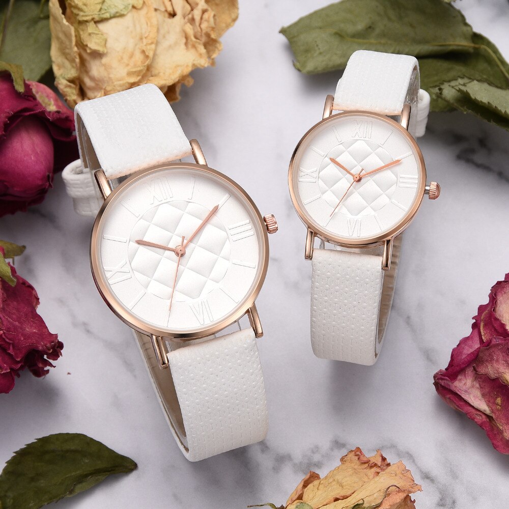 Reloj De Pulsera De Cuarzo Con Correa De Cuero Para Mujer, Cronografo De Marca Superieure De Lujo, informele, Kleur Blanco