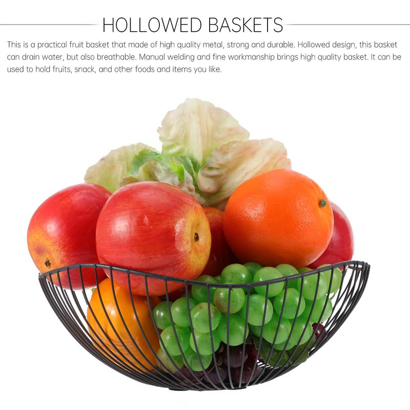 Afløb snacks arrangør frugt opbevaring kurv vegetabilsk rack hule frugt kurv til køkken hjem hotel desktop