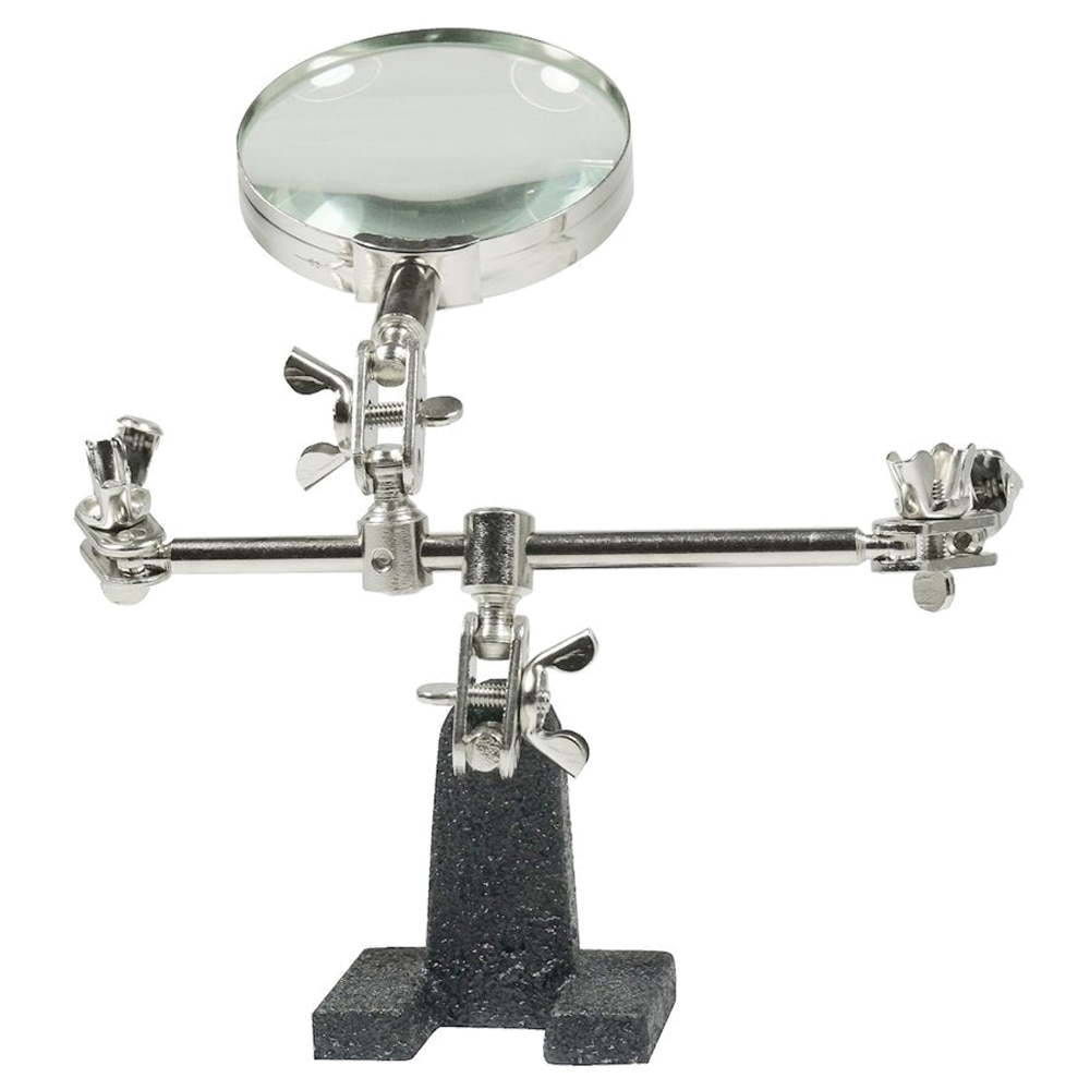 3 Hand Soldering Iron Stand Welding Tool With Magnifying Glasses Alligator Clip Holder Clamp Helping Hand Repair