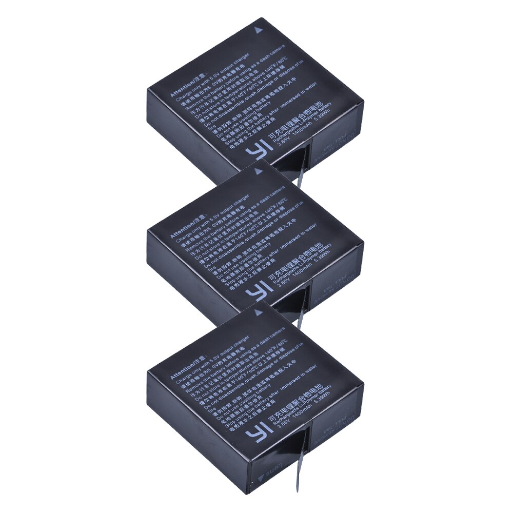 3.85v az16-1 paristoa xiaomi yi lite 2 4k 4k +  led usb 3 -paikkainen laturi xiao  yi 4k -toimintakameran akulle