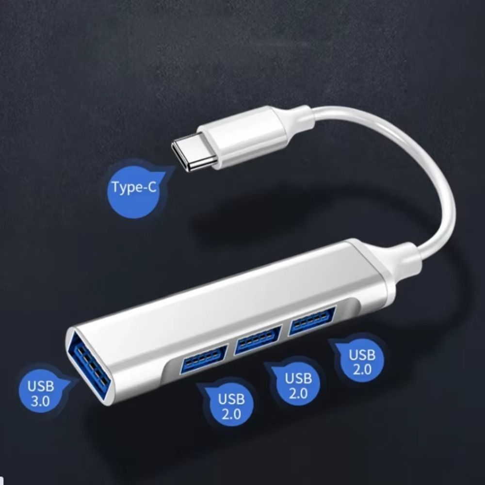 Hub USB 3.0 OTG à 4 ports, séparateur de Type C haute vitesse, adaptateur USB et type-c Stable Multiport pour PC, accessoires informatiques