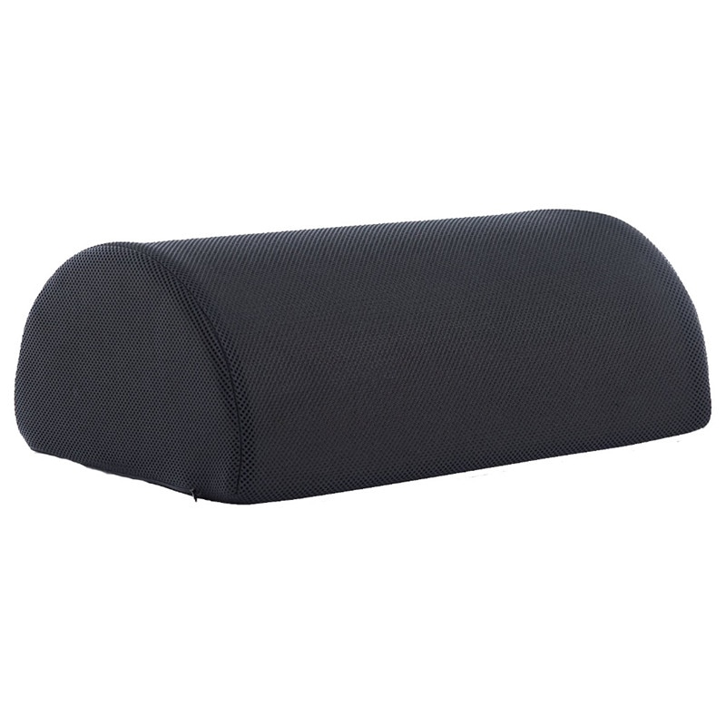 Office Desk Half Cylinder Home Foot Rest Pillow Solid Memory Foam Knee Cushion Comfort Non-Slip Relax Pain Relief Cushion Pad: black mesh