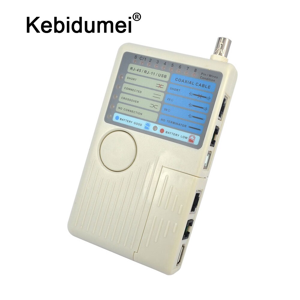kebidumei 4 in 1 Remote RJ11 RJ45 USB BNC LAN Network Cable Tester For UTP STP LAN Cables Tracker Detector Tool