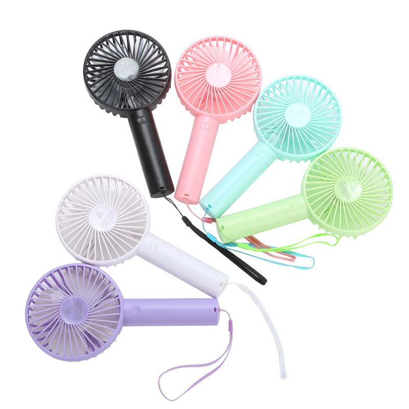1 Pcs Handheld Persoonlijke Mini Fan Usb Oplaadbare Draagbare Ventilator Koeler Met Strap Verstelbare 3 Speed Voor Kantoor Outdoor Reizen