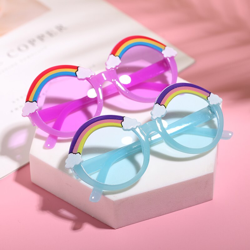 Baby Zubehör freundlicher Jungen Mädchen freundlicher Sonnenbrille, Regenbogen aufbringen Anti-Uv Sonnenbrille Fotografie Requisiten für Jungen und Mädchen