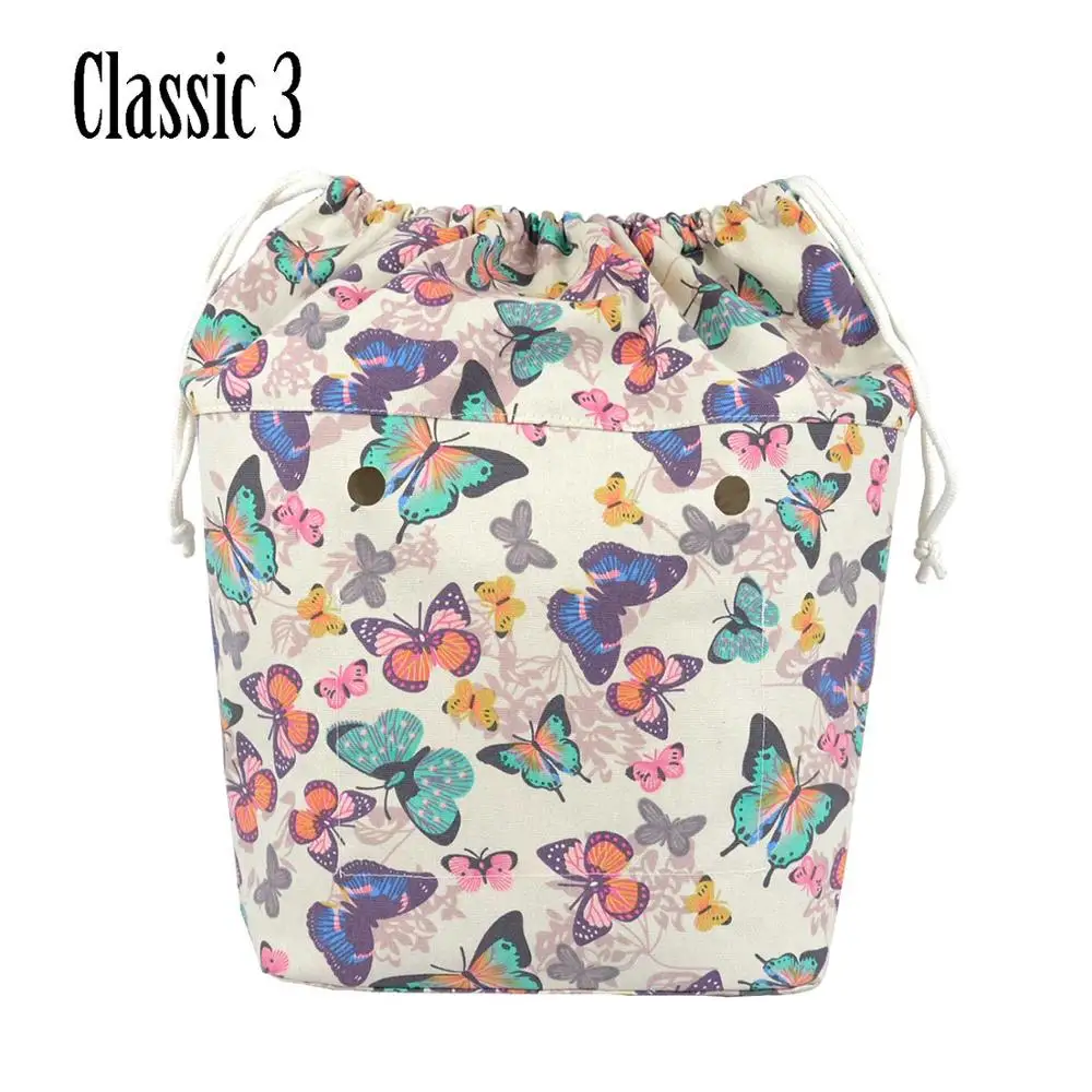 Nouvelle grande capacité classique Mini cordon coloré doublure intérieure insérer pour grand Mini Obag toile poche intérieure pour O sac