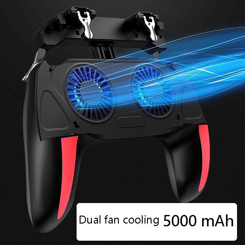 H10 Rechargeable Gamepad Controller Joystick, Used to Release the Trigger Dual Cooling Fan Game Radiator