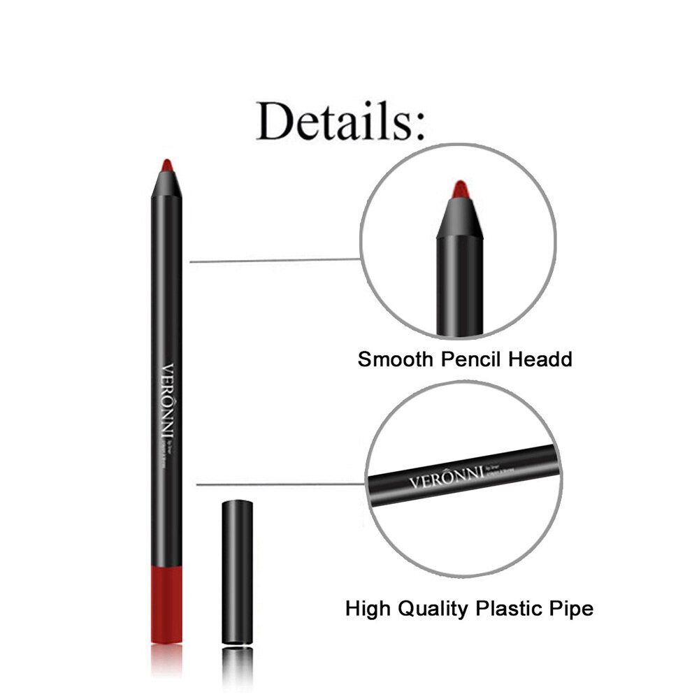 FRESHME Multi-functional Lipliner Pencil Long Lasting Waterproof Lip Cosmetic Makeup Colorful Lip Liner Pens Set