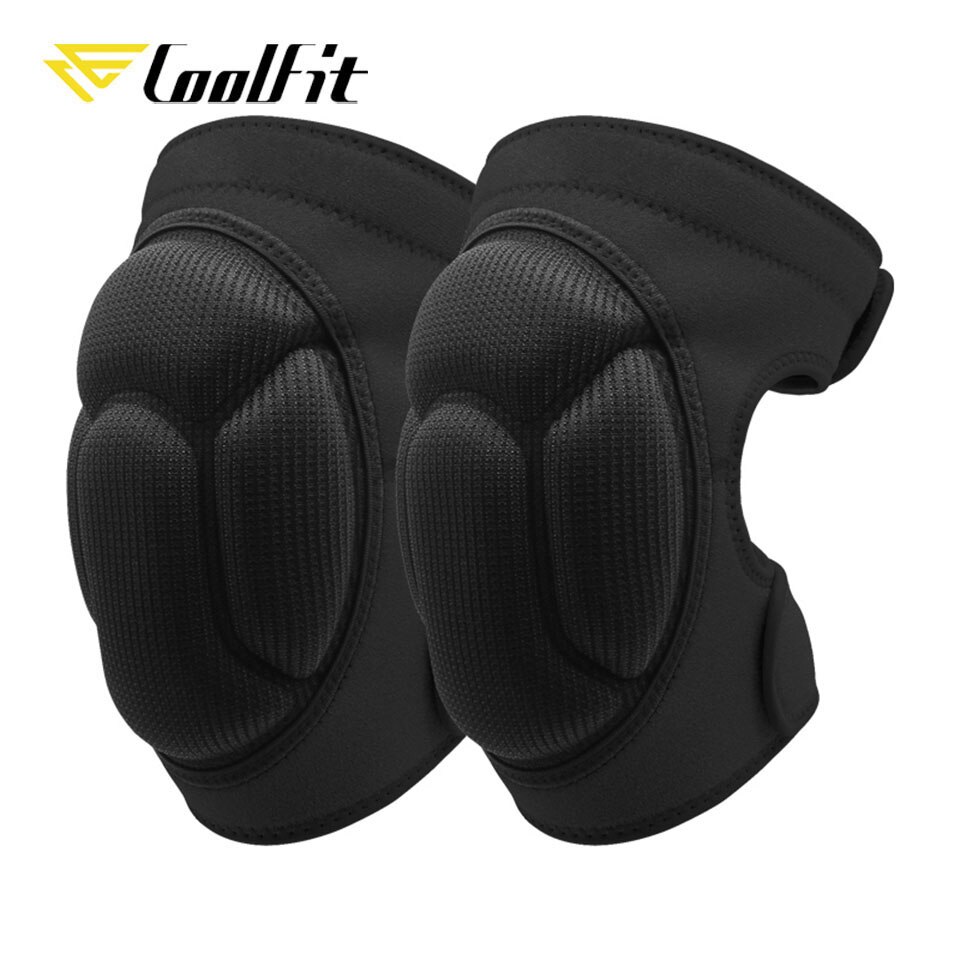 CoolFit – genouillères de Football et de volley-ball pour Sports extrêmes, protection des genoux, genouillère de cyclisme: Black / L