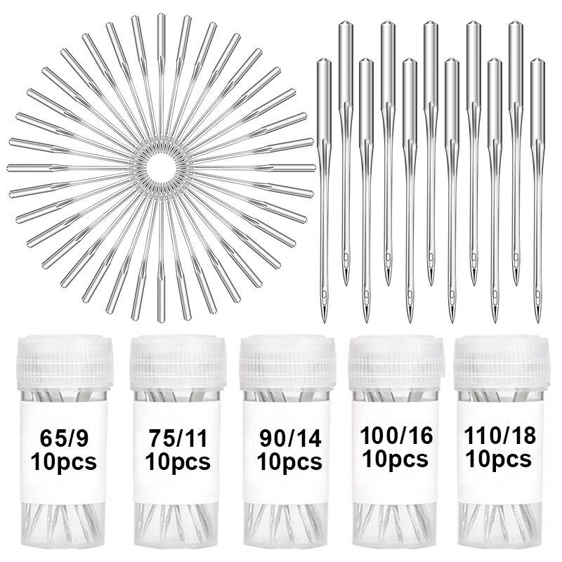 10Pcs Household Sewing Machine Needles With Bottle Universal Regular Round Head Stainless Steel Needles For DIY Sewing: Type6