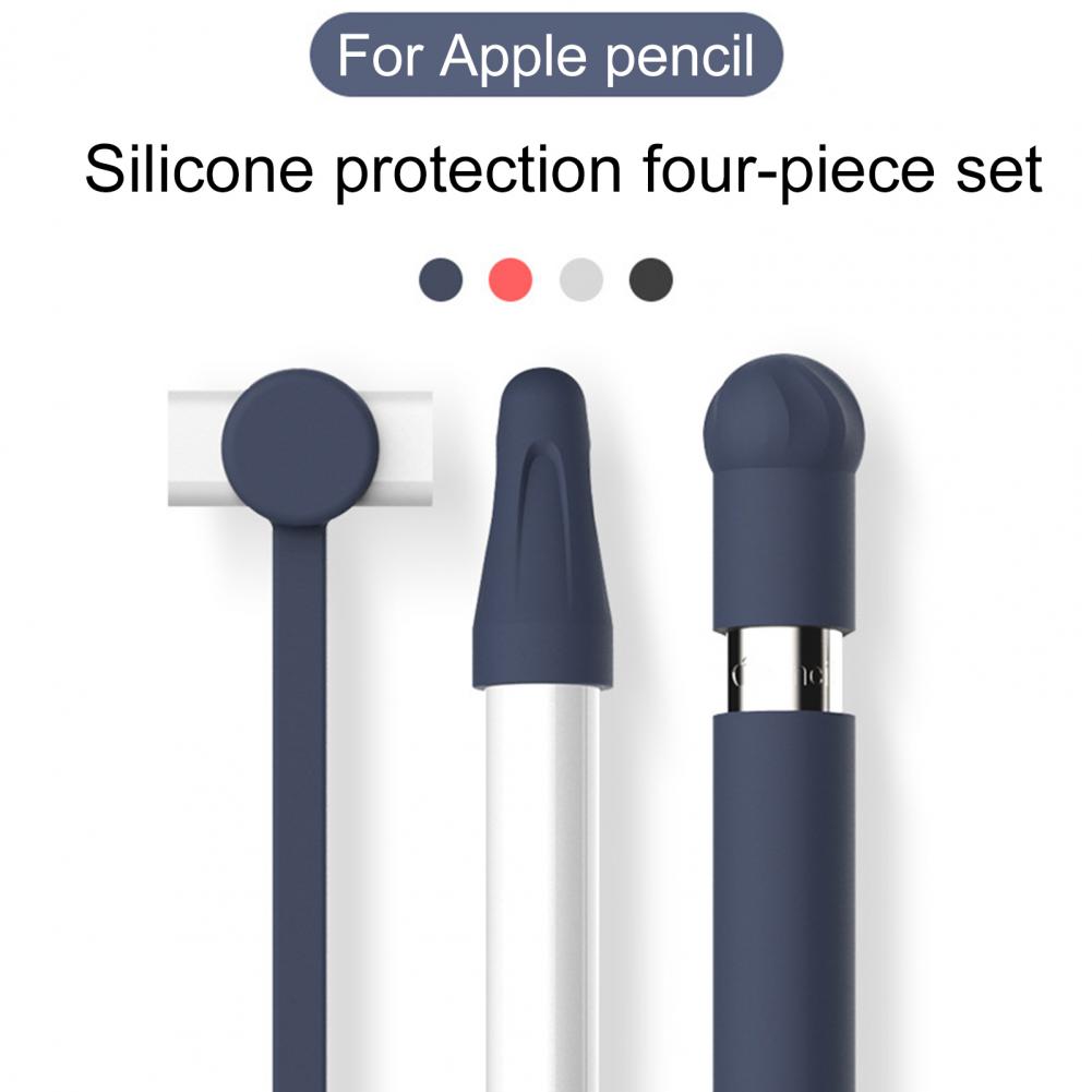 Astuccio portamatite portatile in Silicone antiurto resistente all&#39;usura 4 pz/set per Apple Pencil 1