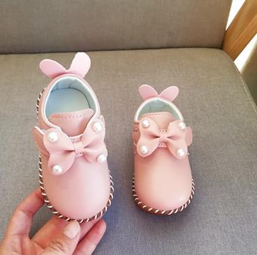 Perle Mädchen Prinzessin Schuhe Frühjahr Und Herbst Baby Leder Schuhe Diamant Kleinkind Weichen Boden Schuhe: Rosa / 2