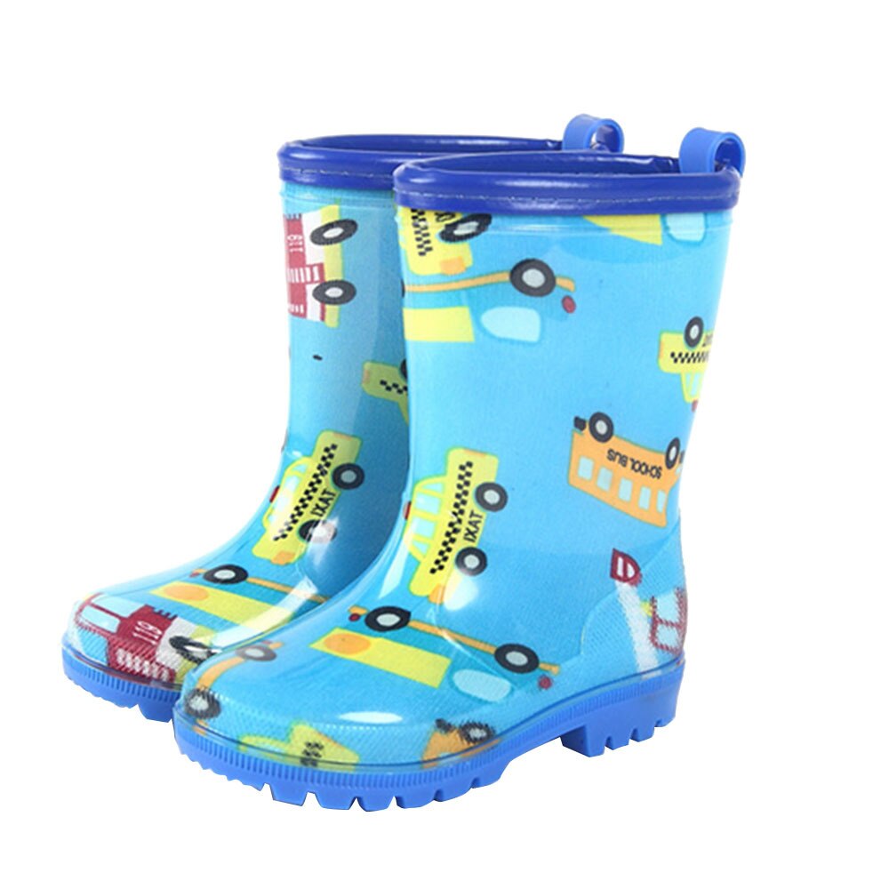 Kinderen Print Regen Laarzen PVC Regen Laarzen Waterdicht antislip Student Regen Schoenen Uitje regen laarzen op een bewolkte dag: 2 / 8