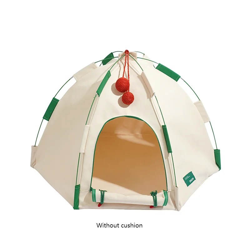 Siatka dla kota Oddychający domek dla kota Wielofunkcyjny namiot dla zwierząt na zewnątrz, idealny na podróże z psem, z grubego płótna, odporny na ciemność.: zielony