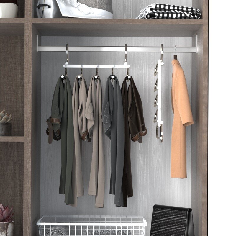 5 schichten Falten Hosen Gestell Aufhänger Versenkbare Multi-schicht Hosen Hängen Kleiderschrank Lagerung Hosen Clip Trocknen KleiderbüGel