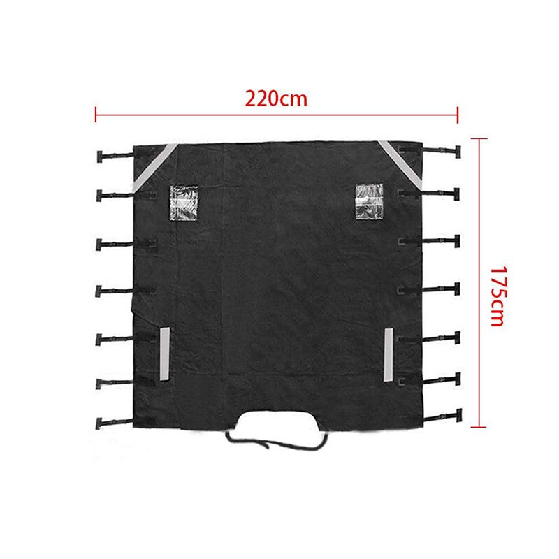 Caravan Front Towing Cover Protector Covers Dustproof Universal Front Towing Cover Reflective Strip Accessorie 220cm X 175cm
