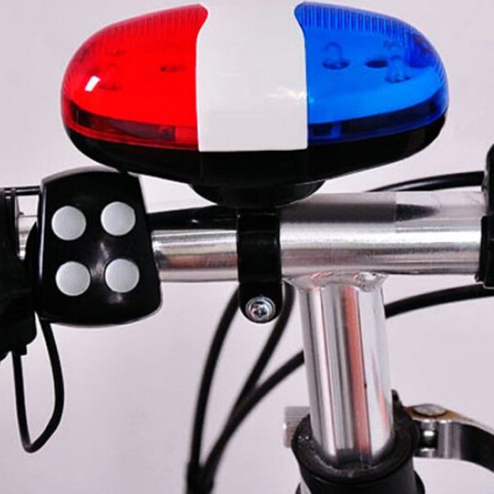 XC-325B Bike Fietsen 4 Geluiden 6 Led Elektronische Led Lampjes Sirene Pieper Horn Bell