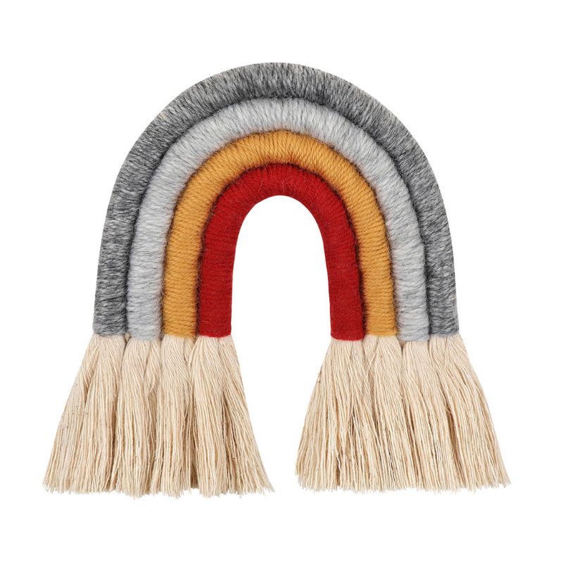 Bonitos adornos colgantes de cereza para pared, decoración de algodón de estilo nórdico para habitación de niños, dormitorio de bebé, decoración para en el hogar: Grey