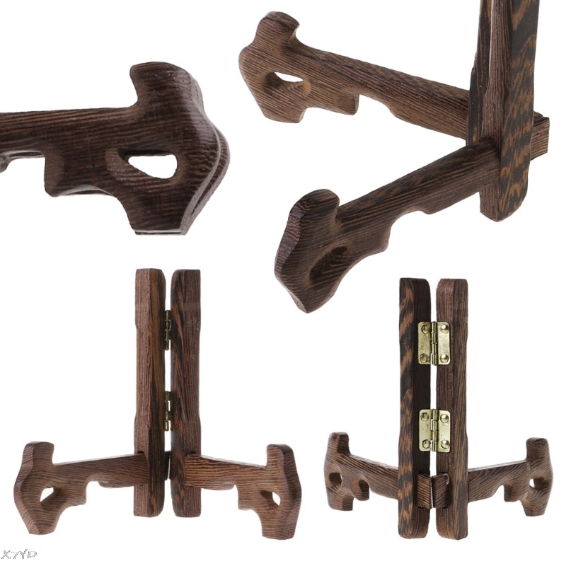 3-7 Zoll Hoch Holz Anzeige Stand Halfter Staffeleien Für Platten Fotos Tee Tablett 5 Größe