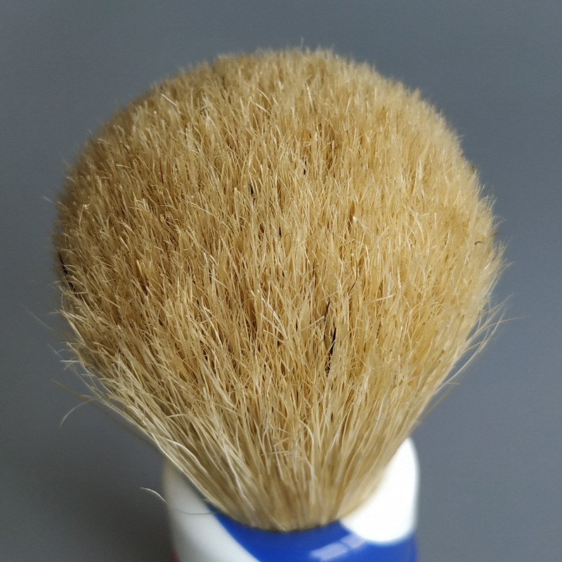 Dscosmetic-Brocha de afeitar de cerdas de jabalí, hisopo de nudos de pelo con mango de resina, poste de barbero