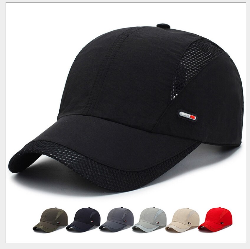 Gorra de béisbol transpirable para hombre y mujer, gorro de béisbol de secado rápido, Color puro, Unisex