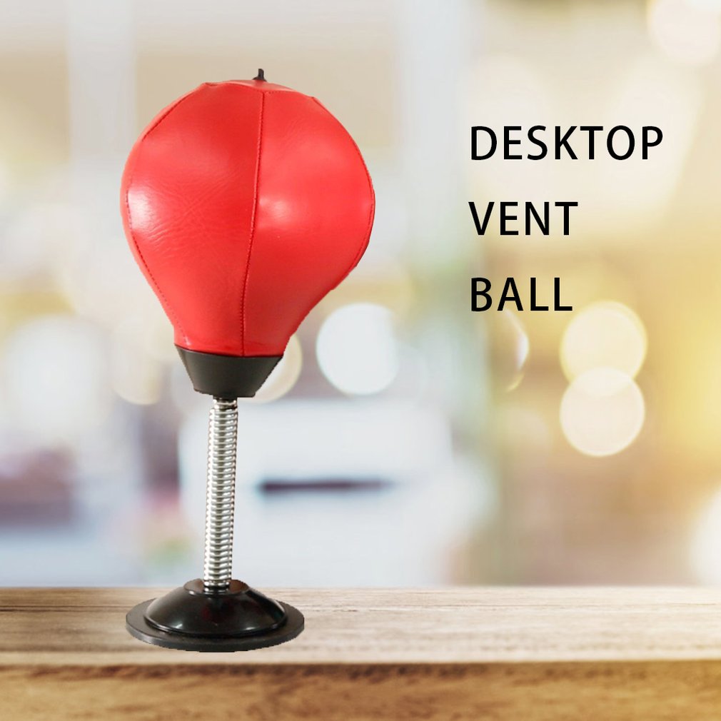 Desktop Vent Bal Boksen Bal Sucker Speed Bal Mini Boksen Bal Fitness Apparatuur Kantoor Decompressie Rood