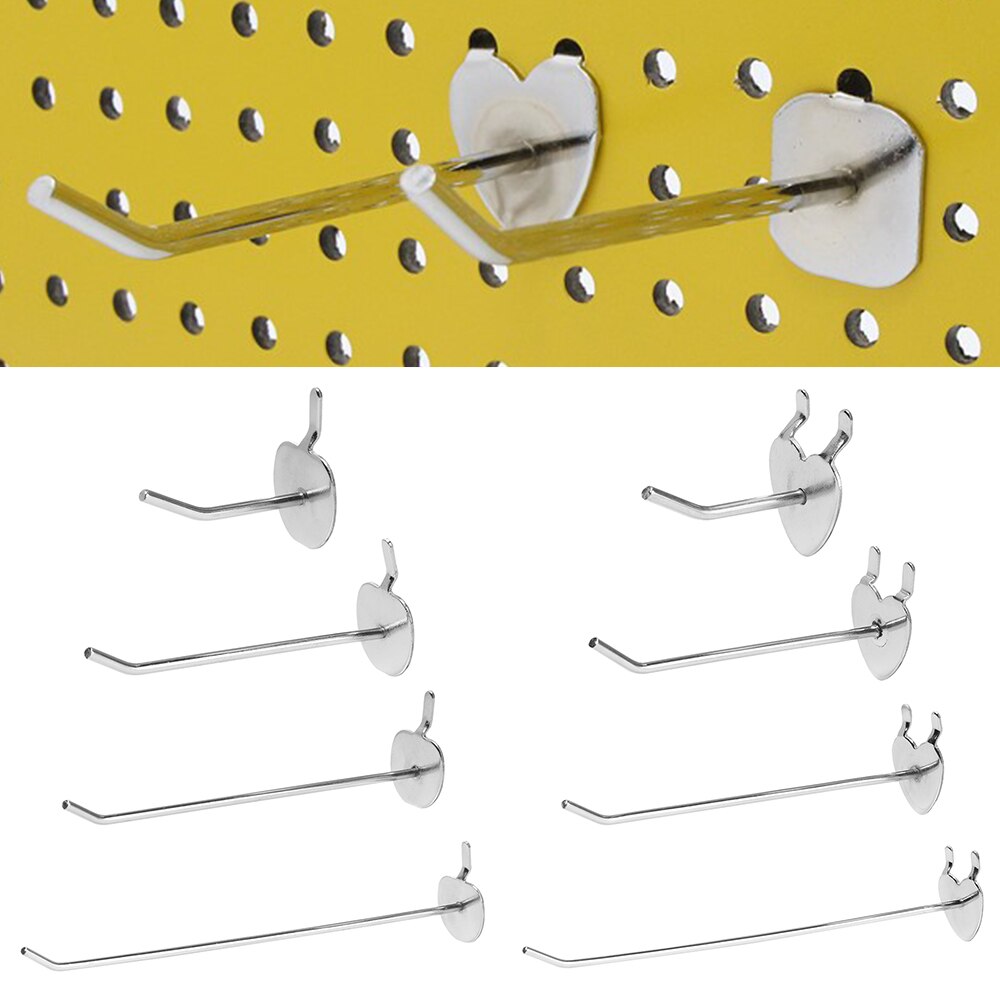5Pcs Display Hooks Storage Racks Supermarket Shelf Display Hanger Single Pegboard Hook Peg Retail Shop Garage Kitchen Rack