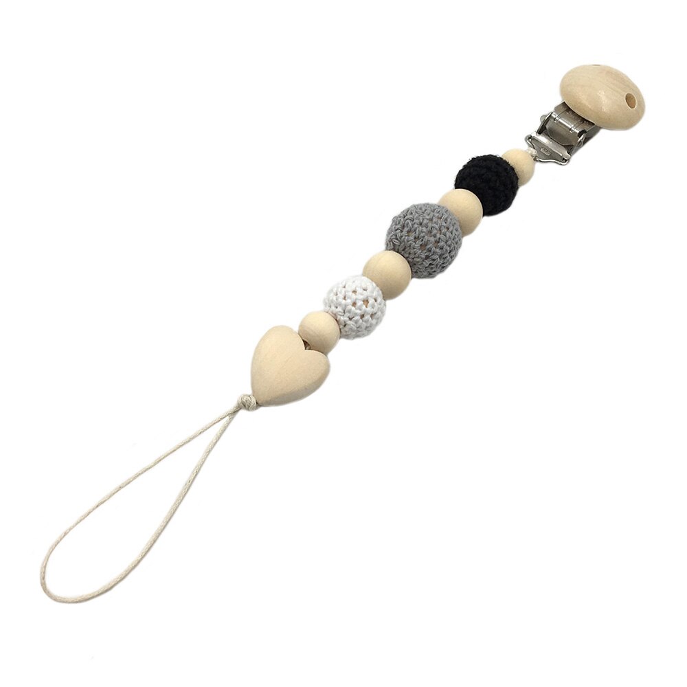 Play Gym Accessorie Chew Baby Silicone Kralen DIY Bijtring Sieraden Verpleging Hangers Baby Speelgoed Rammelaar Beuken Houten Bijtring