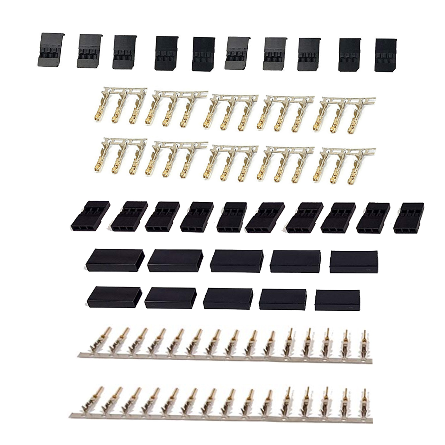 Connecteur de récepteur Servo Jr Futaba, 5/10 paires, prise avec serrure et bornes mâles et mâles et femelles plaquées or, Kit de broches à sertir pour batterie RC: vert clair