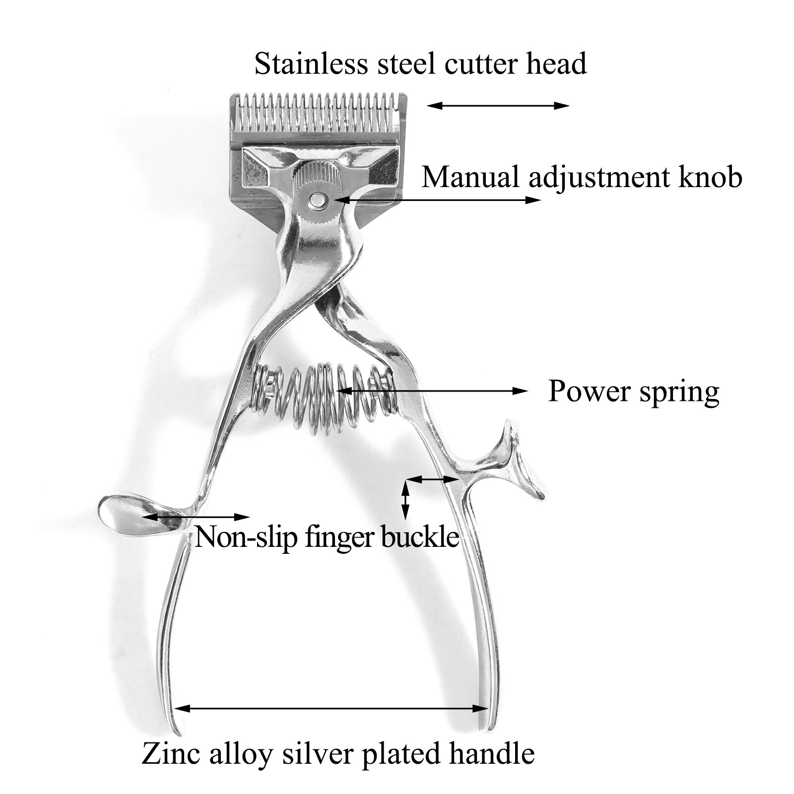 Grooming Clipper Manual Hair Clipper Trimmer Push Low Haircut Hand Non-Electric Shaver Cutter Noise Hair