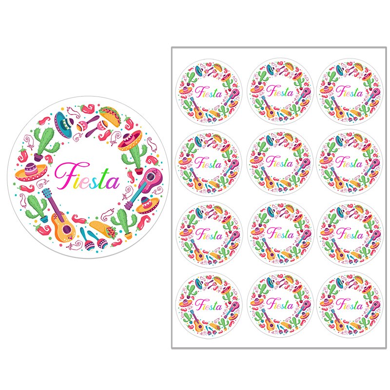 24/48pcs Mexican Party Stickers Final Fiesta Cactus Stickers Bachelorette Party Decor Summer Wedding Birthday Supplies: H / 24pcs